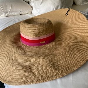 Oversized Straw Trina Turk Hat, Brand New